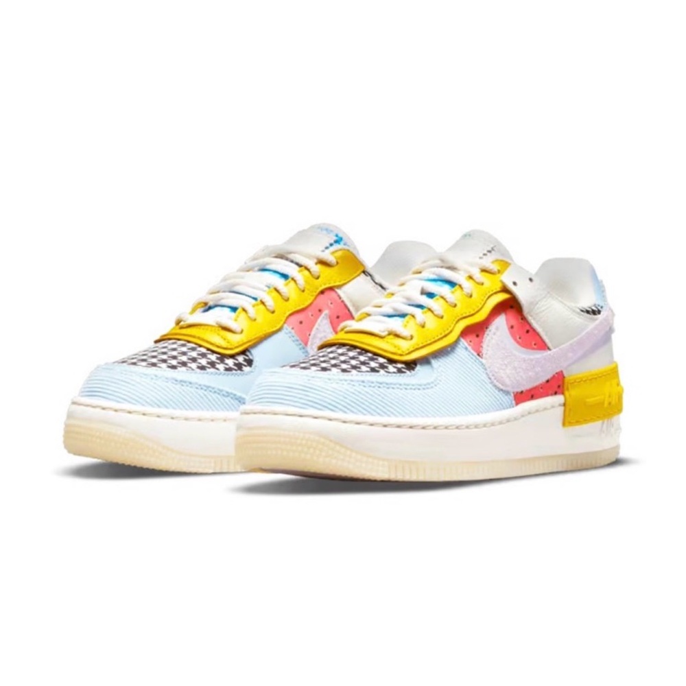 Nike Air Force 1 Shadow 'Patchwork' Sneakers Shoes Colorful Collectible AF1 - Picture 2 of 16